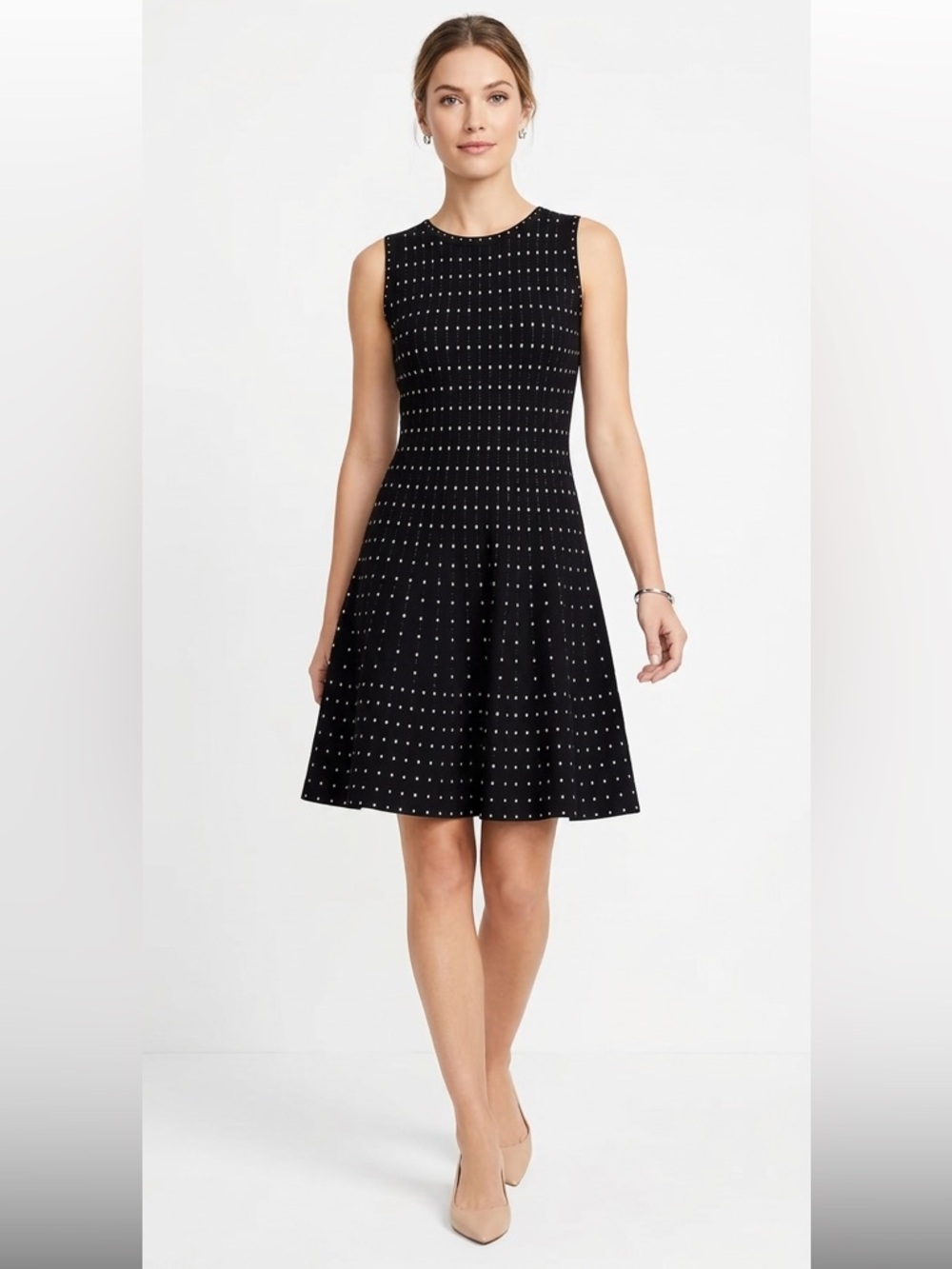 ⭐️HOST PICK⭐️Nic + Zoe Stardust Twirl Dress Black with White XS